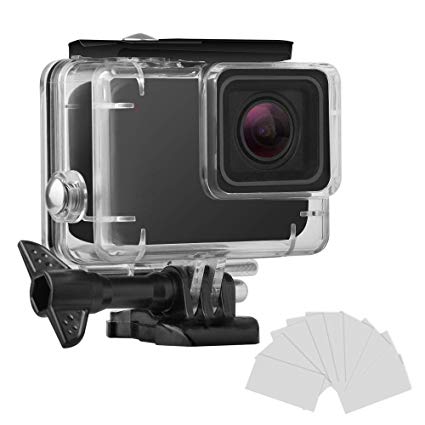 FINEST  Waterproof Housing Shell for GoPro HERO7 White/Silver, Diving Protective Housing Case 45m with Anti Fog and Bracket Accessories for Go Pro Hero 7 Action Camera