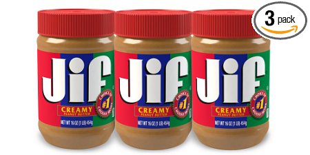 Jif Creamy Peanut Butter, 16 Ounce (Pack of 3)