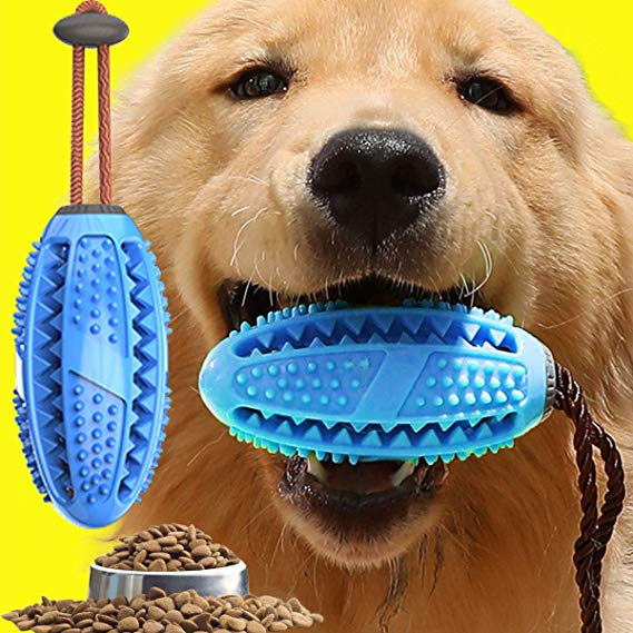 Fansun Interactive Dog Treat Dispensing Toy - IQ Treat Puzzle Toy for Small Medium or Large Dog - Teeth Cleaning|Training|Chewing|Playing