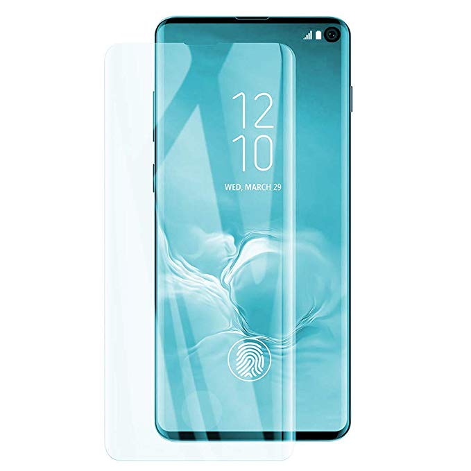 [2-Pack]ChefzBest S10 Screen Protector,Updated version-zone support fingerprint unlock [No Bubbles][Case Friendly] Tempered Glass Screen Protector Compatible with Samsung Galaxy S10