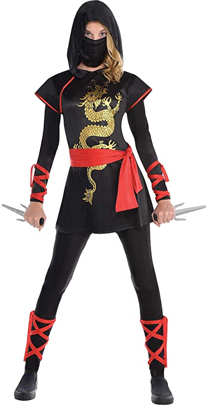 AMSCAN Ultimate Ninja Halloween Costume for Teen Girls, Adult Medium with Included Accessories