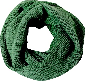 Women's 100% Organic Cotton Knit Infinity Scarf, Thick Soft Stretch Warm Unique Eco-Friendly Non-Toxic (5 COLORS)