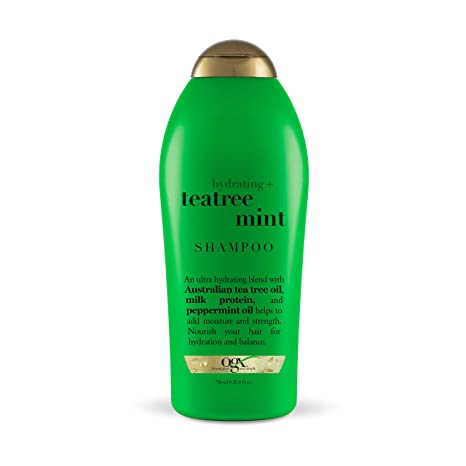 OGX Hydrating Teatree Shampoo, Mint, Salon Size, 25.4 Ounce