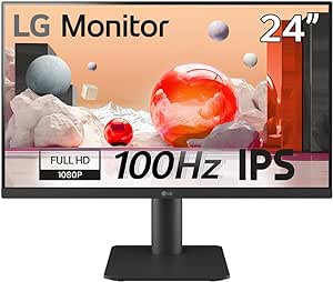 LG FHD Monitor (24MS550) 23.8" FHD IPS Display, 100Hz Refresh Rate, Reader Mode & Flicker Safe, 5ms GtG, Dynamic Action Sync, Black Stabilizer, Crosshair, OnScreen Control, Built-in Speakers, Black