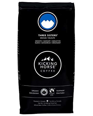 Kicking Horse Coffee, Three Sisters, Medium Roast, Whole Bean, 1 lb