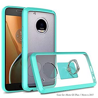 Moto G5 Plus / Moto X 2017 Clear Case With Phone Stand,Ymhxcy [Air Hybrid] Ultra Slim Shockproof Bumper Cover For Moto G5 Plus / Moto X 2017 CB2-Mint