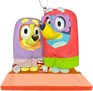 Bluey Grannies Character Christmas Ornament - Officially Licensed - Bluey and Bingo Spilled The Beans Holiday Tree Decoration