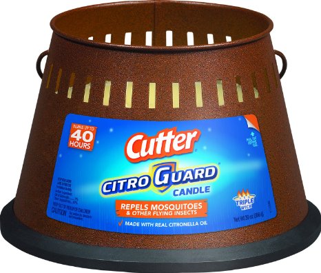 Cutter HG-95784 CitroGuard 20-Ounce Insect Repellent Triple Wick Candle, Case Pack of 1
