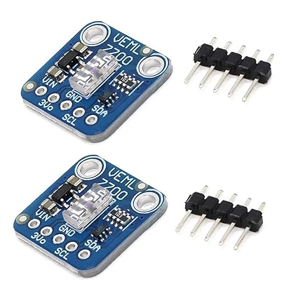 HiLetgo 2pcs VEML7700 Ambient Light Sensor Module I2C IIC 16 Bits Light Environment Sensor 0~120k Lux Light Measuring Range