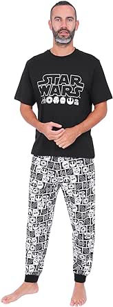 Star Wars Mens Character Long Cotton Pyjama Set