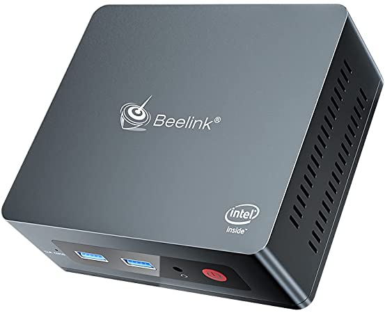 Beelink GK35 Mini PC, Mini Desktop Computer with Apollo Lake Celeron J3455, 8GB DDR3L   128GB SSD, HD Graphics 500, 2.4GHz   5.8GHz WiFi, 1000Mbps, Dual HDMI, BT 4.0, Windows 10