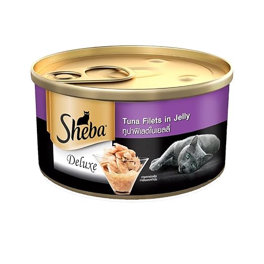 Sheba Premium Wet Cat Food Food, Tuna Fillets in Jelly, 85g Can