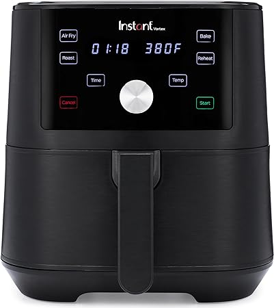 Instant Pot Vortex 4 Quart Air Fryer Oven,4-in-1 Functions,From the Makers of Instant Pot,Customizable Smart Cooking Programs,Nonstick and Dishwasher-Safe Basket,App With Over 100 Recipes