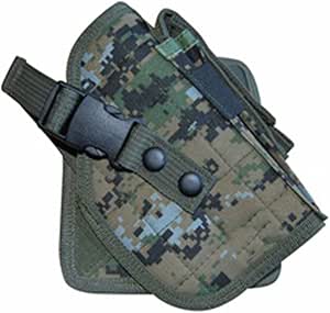 Ultimate Arms Gear Woodland Digital Camo Camouflage MOLLE Cross Draw Holster, Right Handed, Fits Glock Pistols