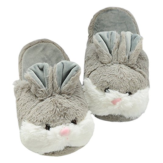 Bunny Slippers,Women's Winter Warm Plush Animal Cherioll Non-slip Home Slippers
