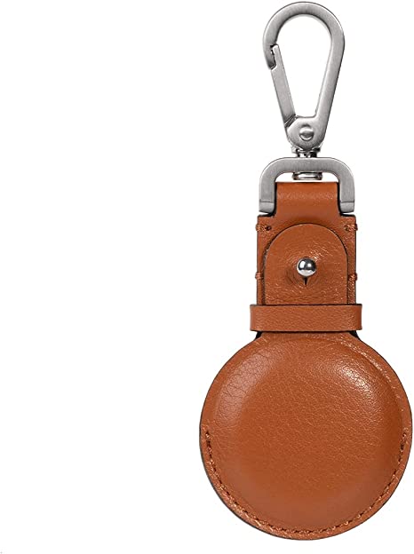 Native Union Classic AirTag Holder – Protective Genuine Italian Leather Case For Apple AirTag Tracker – Clips Onto Keys, Backpacks, Bags & More (Tan)