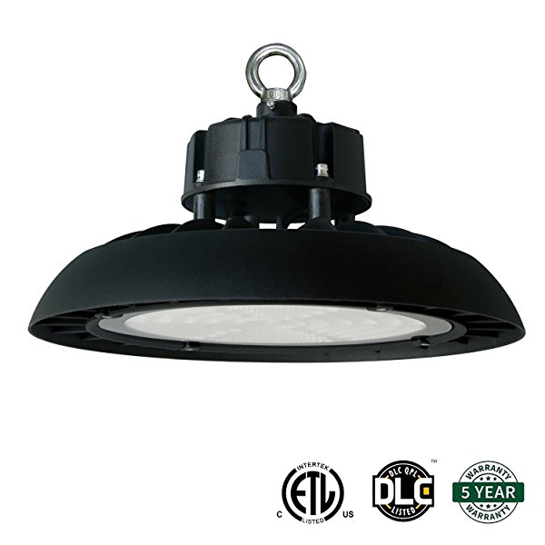 Hykolity High Bay UFO LED Light 100W [400W HPS|HID Equivalent] 11000lm 5000K IP65 Waterproof Industrial Grade Warehouse Hanging Light Workshop Lamp DLC Premium 4.2 Certified