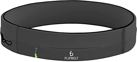 FlipBelt Zipper Running Belt for Phones, Running Fanny Pack, USA Company, Carbon, Small, Flipbelt Zipper