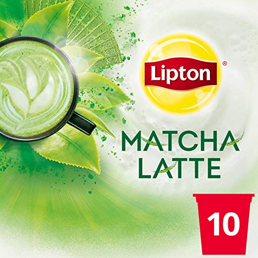 Lipton 1-Step Tea K-Cups Matcha Latte with 100% Rainforest Alliance Certified Green Tea 10 Count.