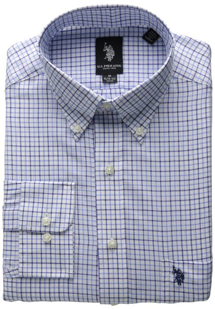 Men's Navy and Light Blue Graph Check