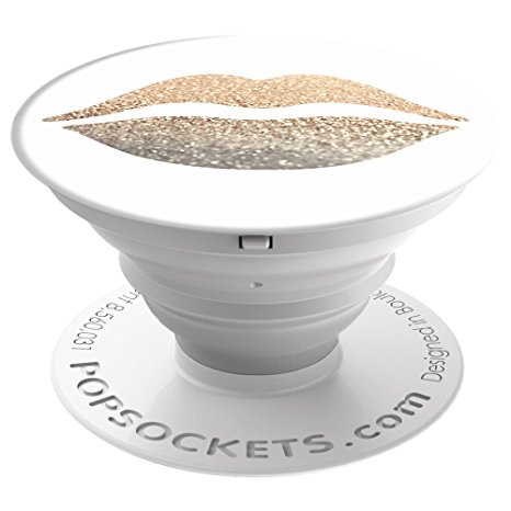 PopSockets: Expanding Stand and Grip for Smartphones and Tablets - Gold Lips