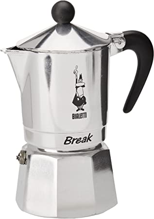 Bialetti 0005923"Break Espresso Maker for 3 Cups, Aluminium, Black