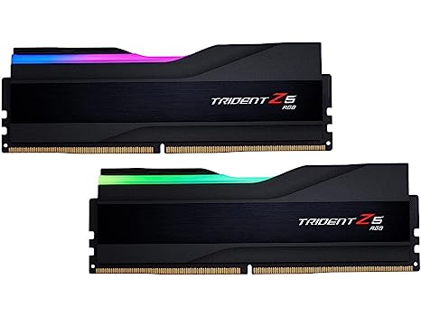 G.Skill Trident Z5 RGB Series (Intel XMP) 32GB (2 x 16GB) 288-Pin SDRAM DDR5 7200 CL34-45-45-115 1.40V Dual Channel Desktop Memory F5-7200J3445G16GX2-TZ5RK (Matte Black)