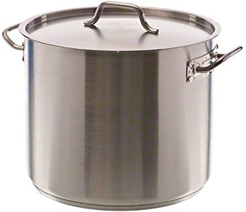 New Professional Commercial Grade 12 QT (Quart) Heavy-Gauge Stainless Steel Stock Pot, 3-Ply Clad Base, Induction Ready, With Lid Cover NSF Certified Item, Set of 3