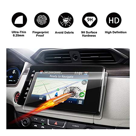 2018 Honda Clarity Connect HondaLink 8-Inch Touch Screen Car Display Navigation Screen Protector, R RUIYA HD Clear TEMPERED GLASS Protective Film