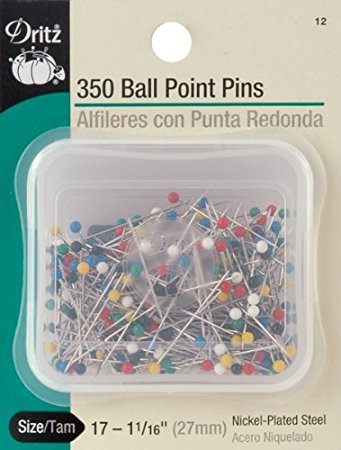 Dritz 350-Piece Ball Point Pins, 1-1/16-Inch