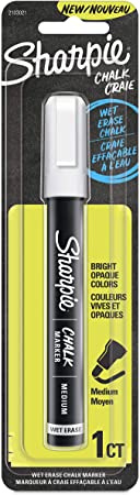 Sharpie Chalk Marker, Wet Erase Markers, White, 1 Count