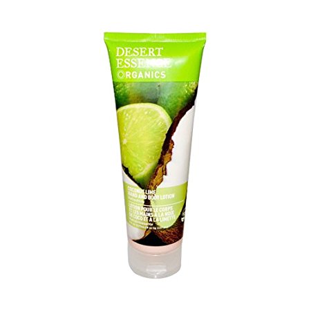 Desert Essence Hand and Body Lotion, Coconut Lime, 8 Fluid Ounce