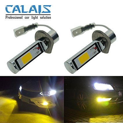 Calais Extremely Bright LED H1 COB Chips 30W LED Fog Light Bulbs Plug-n-Play(pack of 2)