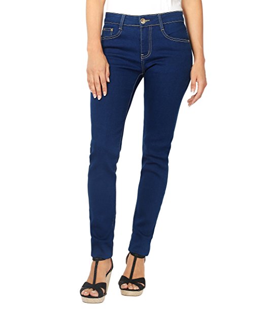 KRISP Women Denim Cotton Jeans Casual Stretch Pants
