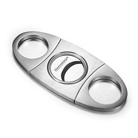 Hamalaya Cigar Cutter - Stainless Steel Guillotine Double Blade Tobacco Cigar Scissors