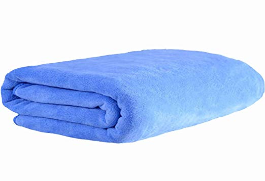 Simplife Luxury Microfiber Bath Towel Bath Sheet Beach Spa Extra Large Soft Absorbent Towel (36 Inch X 72 Inch, Light Blue)