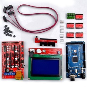Kuman 3D Printer Controller Kit For Arduino Mega 2560 Uno R3 Starter kits RAMPS 14  5pcs A4988 Stepper Motor Driver  LCD 12864 for Arduino Reprap K17