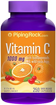 Vitamin C 1000 mg w/ Bioflavonoids & Rose Hips 250 Capsules