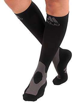 Mojo Compression Socks™ 4-XL (XXXXL) for Large Ankles and Calfs - Plus Sized Support Socks for Men & Women– Compression Stockings for Varicose Veins & Edema - Stretchable Material