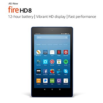 All-New Fire HD 8 Tablet with Alexa, 8" HD Display, 32 GB, Marine Blue - with Special Offers
