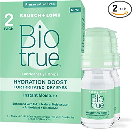 Biotrue Hydration Boost for Dry Eyes, Multi, 10 ml, 2 Count