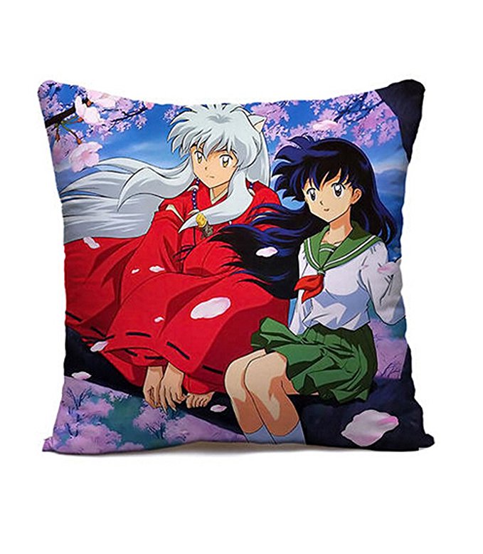 Cartoon Totoro and Hatsune Miku Plush Sofa Pillow Bed Back Cushion Throw Pillow (Inuyasha)