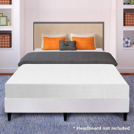 Best Price Mattress 8" Premium Memory Foam Mattress and New Innovative Steel Platform Bed Set, Queen