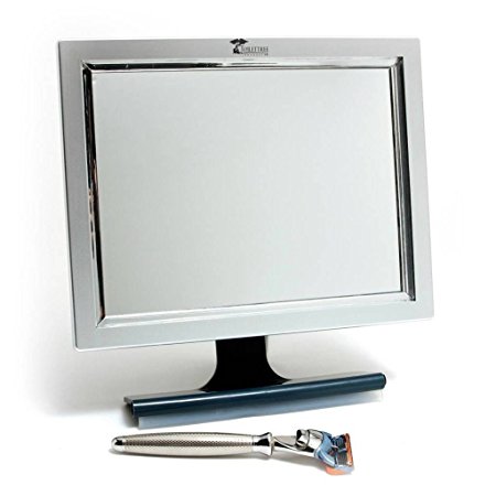 Deluxe LED Fogless Shower Mirror with Squeegee