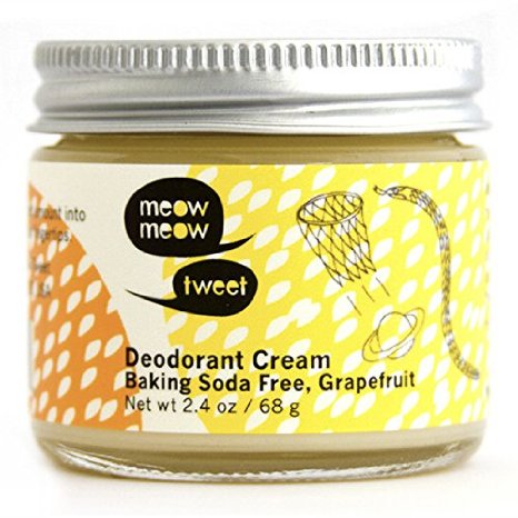 Baking Soda Free Grapefruit Deodorant Cream 2.4 oz by Meow Meow Tweet