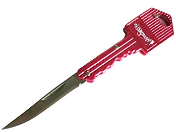 Guardman Pink Key Knife, Keychain Key Shaped Folding Pocket Knife, Self Defense Keychain stocking stuffers for women