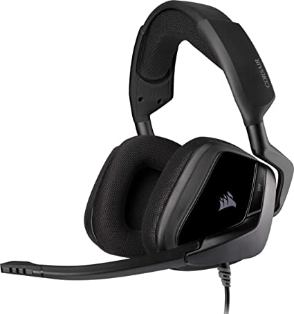 Corsair VOID ELITE Stereo Gaming Headset (Breathable Microfiber Fabric, Memory Foam Ear Pads, Omnidirectional Microphone, Cross-Platform Compatibility), Black (Refurbished)