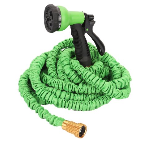 Easeetop 100ft Garden Hose Strongest Magic Expandable Water Hose New Durable Double Layer Latex Extra Strength Fabric 3/4 USA Standard With 8 Function Spray Nozzle