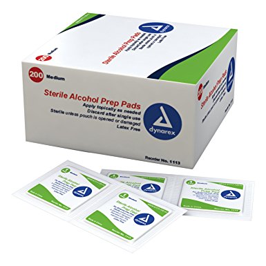 Dynarex 1113C Latex Free Sterile Alcohol Preparation Pad  (Pack of 2000)