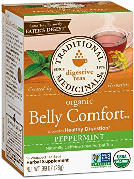 Traditional Medicinals Organic Tea (Belly Comfort Peppermint Tea, Pack of 1)